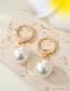 Fashion Pink Frosted Round Ear Ring