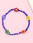 Fashion Colorful Flower Bracelet Rice Bead Beaded Flower Bracelet