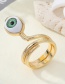Fashion Green Metal Snake Eye Ring