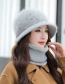 Fashion Wine Red Rabbit Fur Knit Hat And Scarf Set