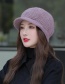 Fashion Grey Pure Color Knitted Rabbit Fur Hat