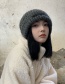 Fashion Red Coarse Needle Cloth Label Knitted Pile Hat