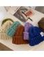 Fashion Caramel Coarse Needle Twist Applique Knitted Woolen Hat