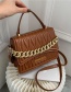 Fashion Brown Lingge Chain Portable Messenger Bag