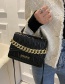 Fashion Black Lingge Chain Portable Messenger Bag