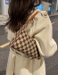 Fashion Checkerboard Brown Pu Checkerboard Shoulder Bag