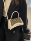 Fashion Brown Pu Leopard Stitching Crossbody Bag