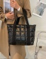 Fashion Brown Large-capacity Nylon Laser Handbag