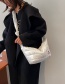 Fashion White Cotton Patch Crossbody Bag