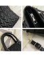 Fashion Black Embossed Large-capacity Portable Shell Bag