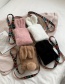 Fashion White Plush Bunny Ear Crossbody Bag