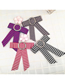 Fashion Red Houndstooth Disc Bow Brooch
