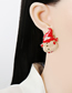 Fashion Santa Claus Alloy Diamond-studded Santa Stud Earrings