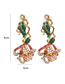 Fashion Color Alloy Diamond Tree Vine Flower Stud Earrings