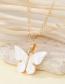 Fashion White New Butterfly Acrylic Resin Butterfly Necklace