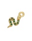 Fashion Gold Coloren Green Diamond Copper Inlaid Zirconium Serpentine Diy Accessories