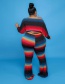 Fashion Black Stripes Colorful Striped Knitted Top And Trousers Suit