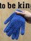 Fashion Blue Rabbit Fur Plus Velvet Finger Gloves