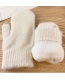 Fashion Light Gray Mittens Short Rabbit Fur Gloves