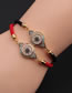 Fashion Cb00222+black Rope Copper Inlaid Zirconium Eye Bracelet