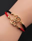 Fashion Cb0001+red String Copper Inlaid Zirconium Geometric Tree Of Life Star Airplane Bracelet