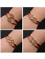 Fashion Cb00122+red String Copper Inlaid Zirconium Figure Eight Knot Letter Bracelet