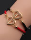 Fashion Cb0099+black Rope Gold-plated Copper And Zirconium Maria Bracelet