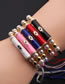 Fashion A Red Copper Beads Beaded Pearl Eye Pull Bracelet