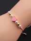 Fashion D White Copper Beads Beaded Pearl Love Draw Bracelet
