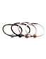 Fashion B Stainless Steel Leather Cord Magnetic Buckle Geometric Bracelet