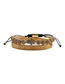 Fashion Golden 2-piece Set B Titanium Steel Letter Bracelet With Zirconium Eye Palm Braided Bracelet Set