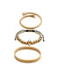 Fashion Golden 3-piece Set A Stainless Steel Crown Letter Braided Bracelet Set
