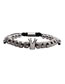 Fashion White Gold 3-piece Set A Stainless Steel Crown Letter Braided Bracelet Set