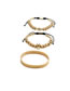 Fashion Rose Gold 3-piece Set E Titanium Steel Palm Eye Crown Bracelet Set