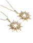 Fashion 00975yh 40+5cm Bead Chain Copper Inlaid Zirconium Five-star Snowflake Necklace