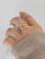 Fashion Gold Color Titanium Steel Cross Double Ring