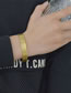 Fashion Gold Color Titanium Steel Gold-plated Honeycomb Texture Open Bracelet