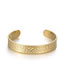Fashion Gold Color Titanium Steel Gold-plated Honeycomb Texture Open Bracelet