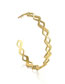 Fashion Gold Color Titanium Steel Diamond Cutout Bracelet