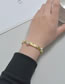 Fashion Gold Color Titanium Steel Inlaid Smooth White Pine Open Bracelet