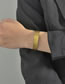 Fashion Gold Color Titanium Steel Five-pointed Star Embellished Open Bracelet
