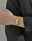 Fashion Gold Color Titanium Steel Gold-plated C-shaped Open Bracelet