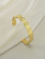 Fashion Gold Color Titanium Steel Gold-plated C-shaped Open Bracelet
