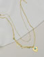 Fashion Gold Color Titanium Steel Inlaid Pine Leaf Cross Pearl Necklace