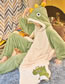Fashion Dinosaur Coral Fleece Cartoon Hooded Nightgown And Pants Set
