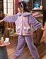 Fashion 33800 Star Delu Girls Coral Fleece Cartoon Children's Pajamas Set