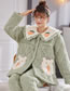 Fashion 8# Coral Fleece Cartoon Maternity Pajamas Set