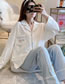 Fashion 6602 Four Grid Animal Cotton Lapel Printed Long Sleeve Pajama Set