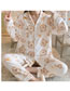 Fashion Bear Head Cotton Printed Long Sleeve Maternity Pajama Set