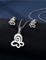 Fashion Silver Color Stainless Steel Butterfly Necklace And Earring Set